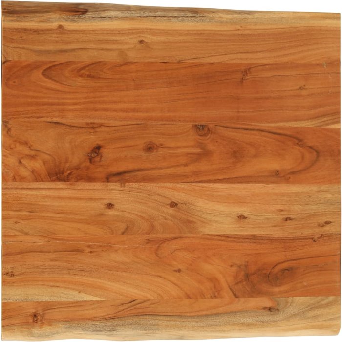 Tablero de mesa cuadrado de madera maciza de acacia de 40x40x3,8 cm.