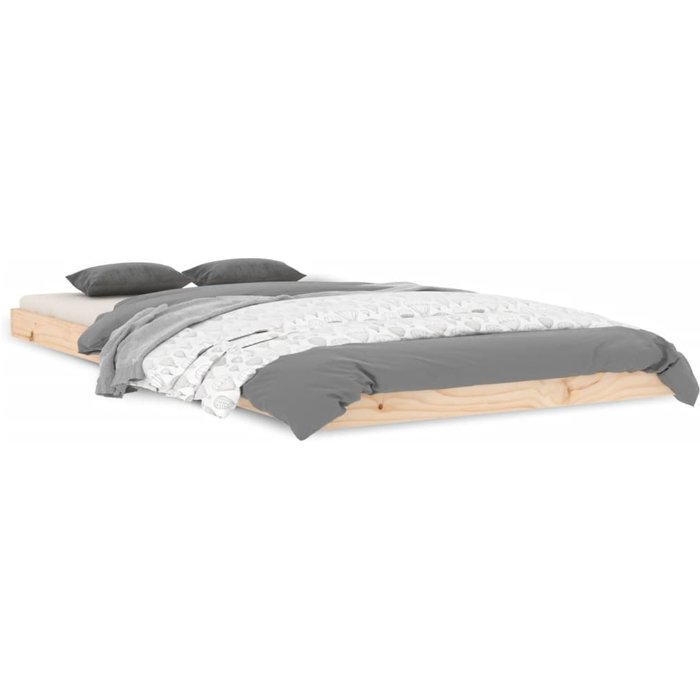 Estructura de cama madera maciza de pino 100x200 cm — comfortxl