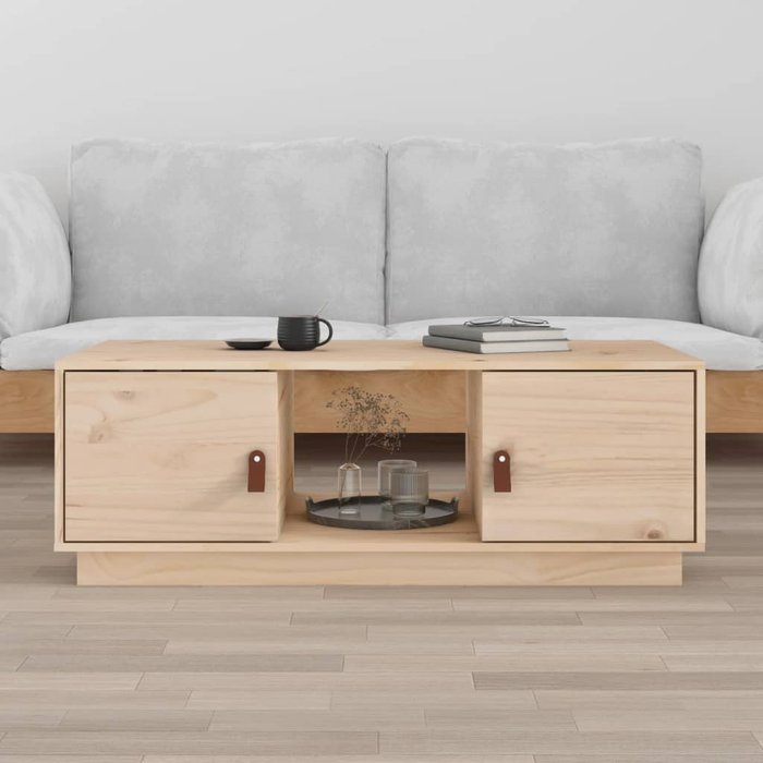 Mesa de centro 100x50x35 cm madera maciza de pino