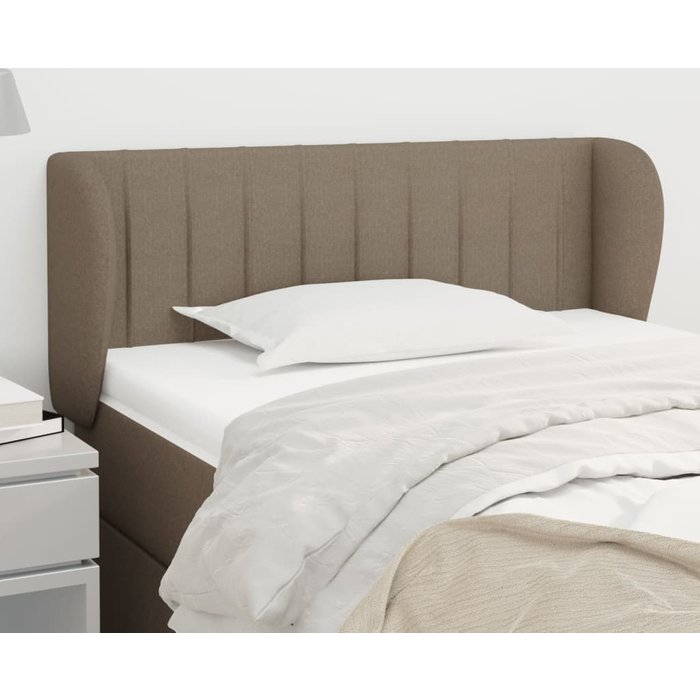 Cabecero con orejas taupe 103x23x78/88 cm tela