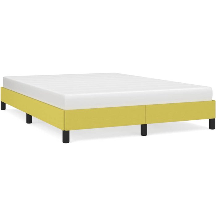 Estructura de cama sin colchón tela verde 140x200 cm — comfortxl