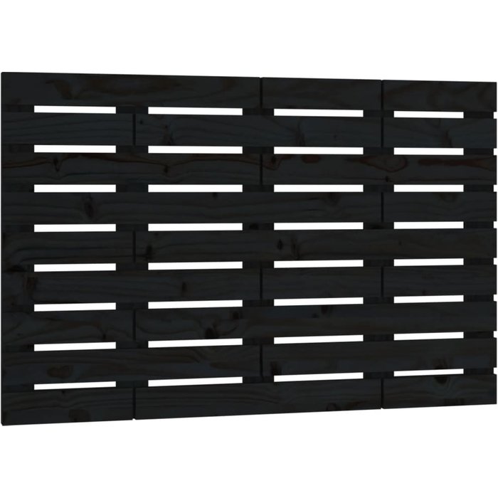 Cabecero de cama de pared madera maciza pino negro 96x3x63 cm - comfortxl