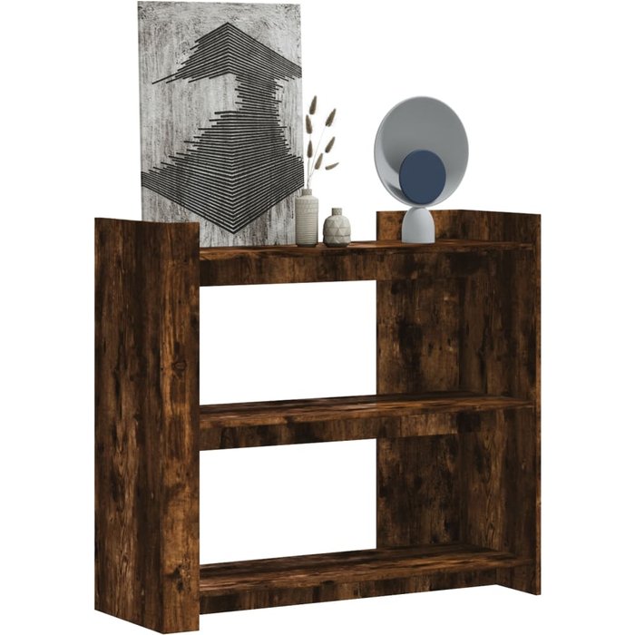 Mesa consola de madera de ingeniería roble ahumado 100x35x90 cm