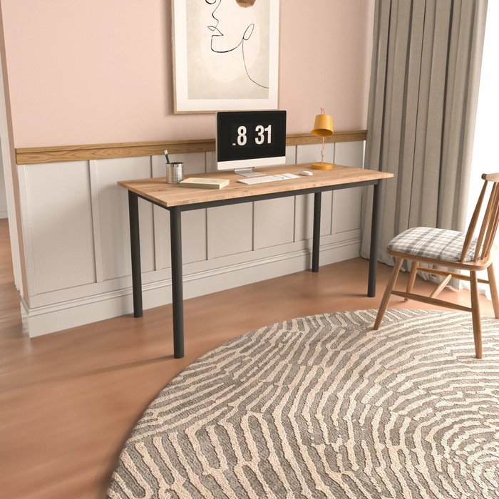 Escritorio de estudio viva 140 x 55 roble negro