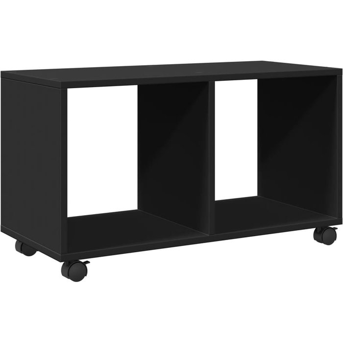 Armario con ruedas madera ingeniería negro 72x33x42,5 cm - comfortxl