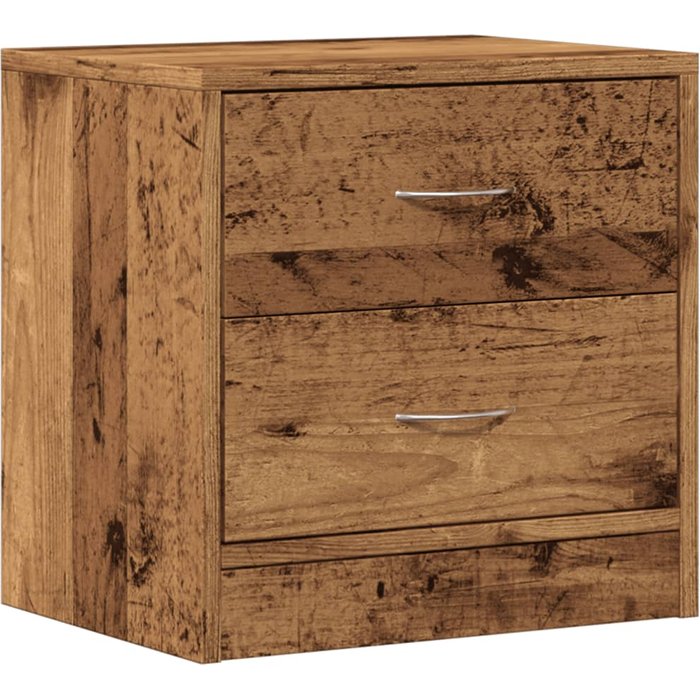 Mesita de noche madera de ingeniería envejecida 40x30x40 cm - comfortxl