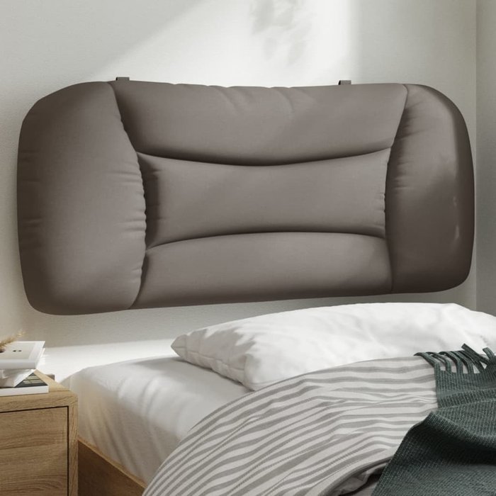 Cabecero de cama acolchado hvar tela gris taupé 80 cm