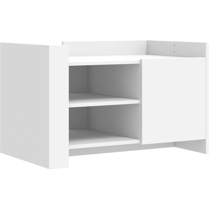 Mesa de centro madera de ingeniería blanca 80x50x50 cm - comfortxl