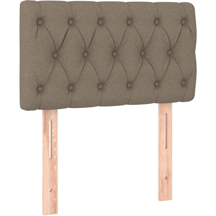 Cabecero cama - mueble cabecero de tela gris taupe 80x7x78/88 cm