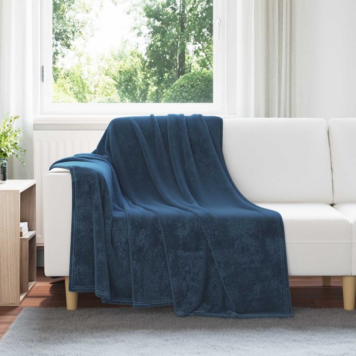 Mantitas de sofá 6 pcs azul marino 150 x 200 cm lana vidaxl