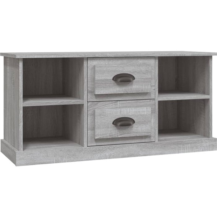 Mueble tv sonoma gris 99,5x35,5x48 cm madera contrachapada