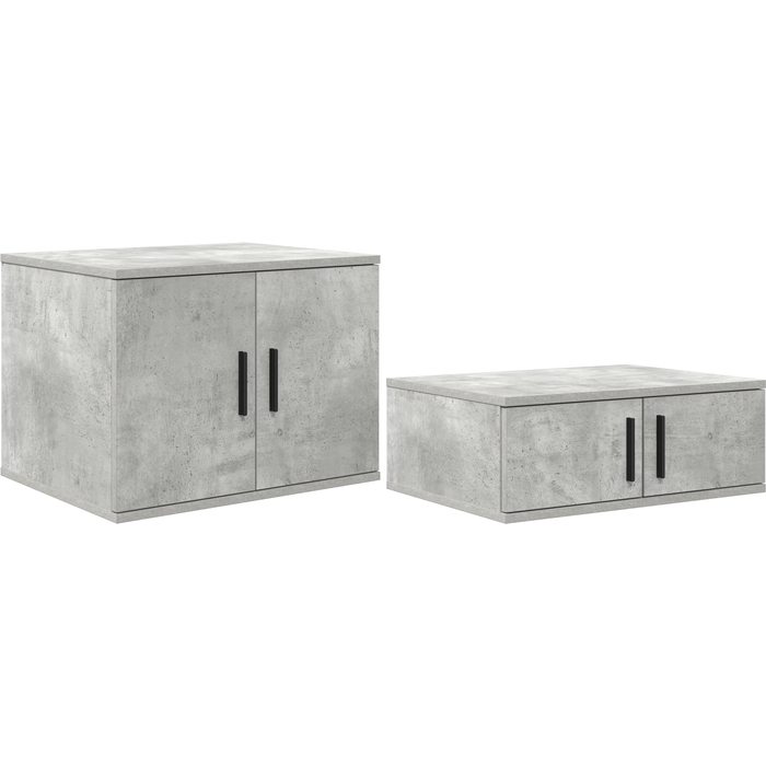 Mueble almacenaje madera ingeniería gris hormigón 118x41x40 cm cfw23655