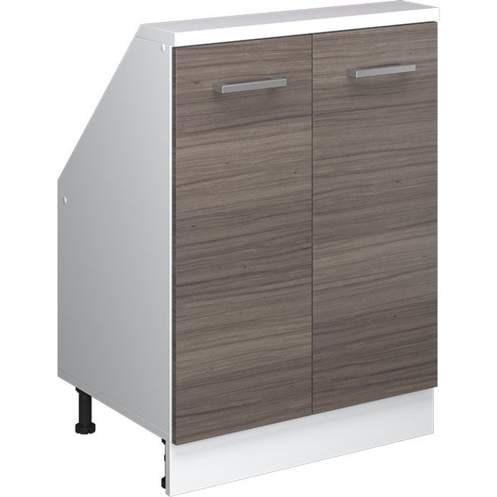 Vicco armario para techo inclinado rion, precioso gris/blanco, con 2 puertas