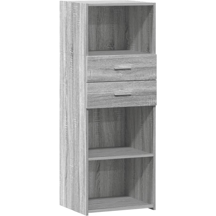 Aparador alto madera de ingeniería gris sonoma 45x42,5x124 cm - comfortxl