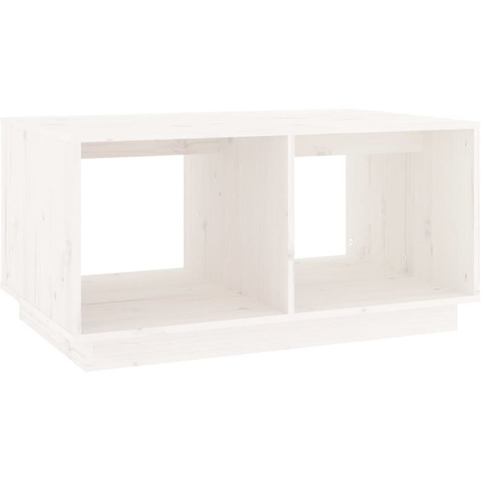 Mesa de centro madera maciza de pino blanco 80x50x40 cm - comfortxl