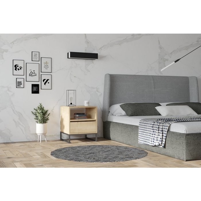 Mesita de noche lindau zafiro 51x61x51 cm