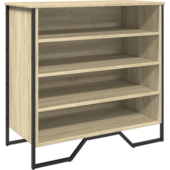 Zapatero de madera compuesta de roble sonoma 80x38x78 cm - comfortxl