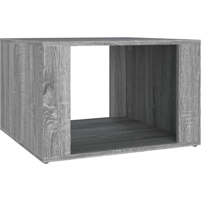 Mesita de noche madera contrachapada gris sonoma 57x55x36 cm - comfortxl