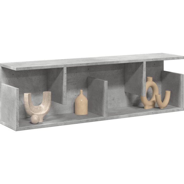 Mueble de pared 100x20x30 cm madera contrachapada gris hormigón