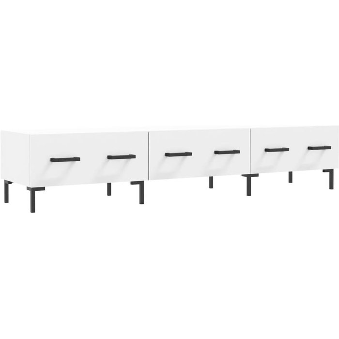 Mueble tv blanco 150x36x30 cm de madera contrachapada