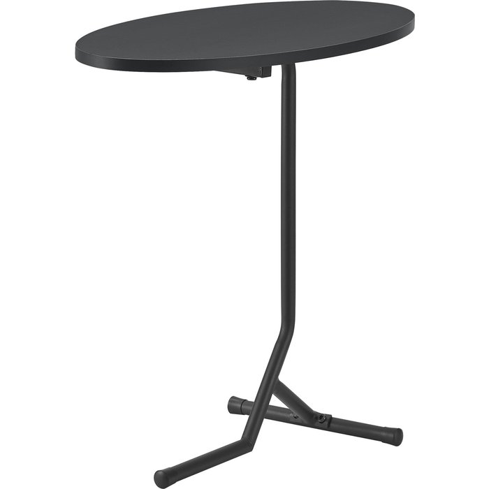 Mesa auxiliar ovalada 55 x 60 x 30 cm negra 03_0008629