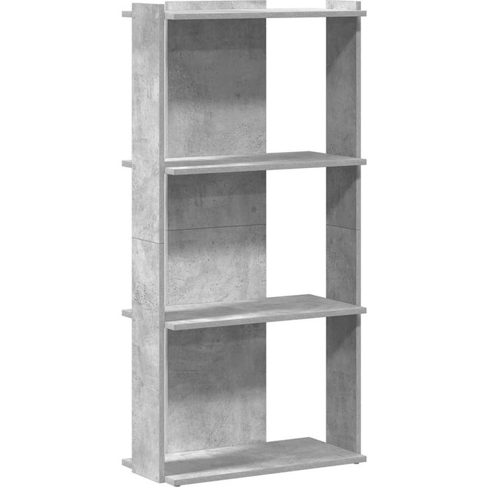 Librería de 3 niveles madera gris hormigón 60x30x120 cm – comfortxl