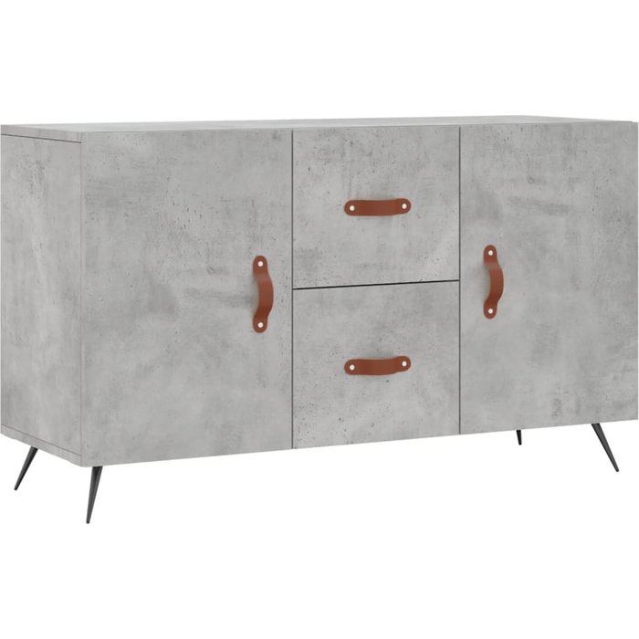 Aparador de madera de ingeniería gris hormigón 100x36x60 cm - comfortxl
