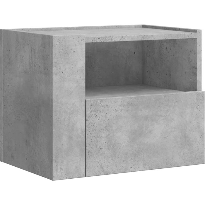 Mesitas de noche de pared 2 unidades gris hormigón 45x30x35 cm - comfortxl