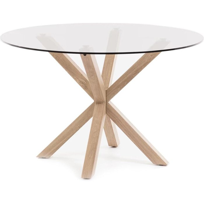 Mesa redonda de cristal templado 120cm. comedor o cocina cambria