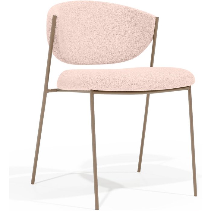 Silla de comedor - tapizada en tela bouclé - vara