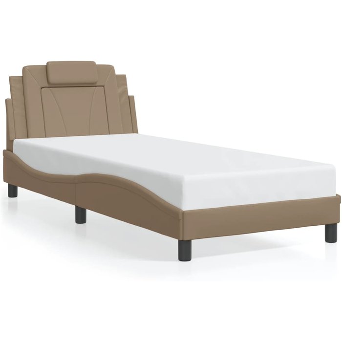 Estructura de cama viana con led sin colchón capuchino 80x200 cm vidaxl