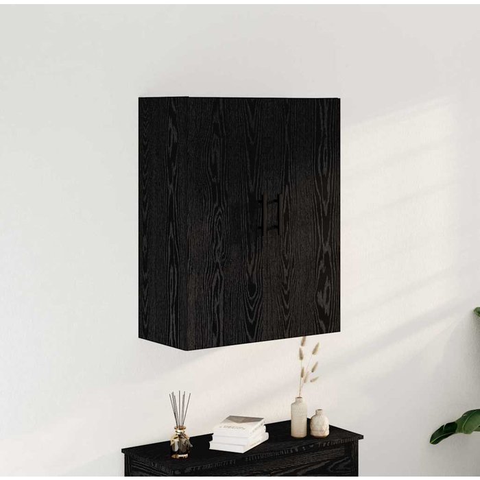 Maison exclusive - mueble de pared roble negro 69,5 x 34 x 90 cm