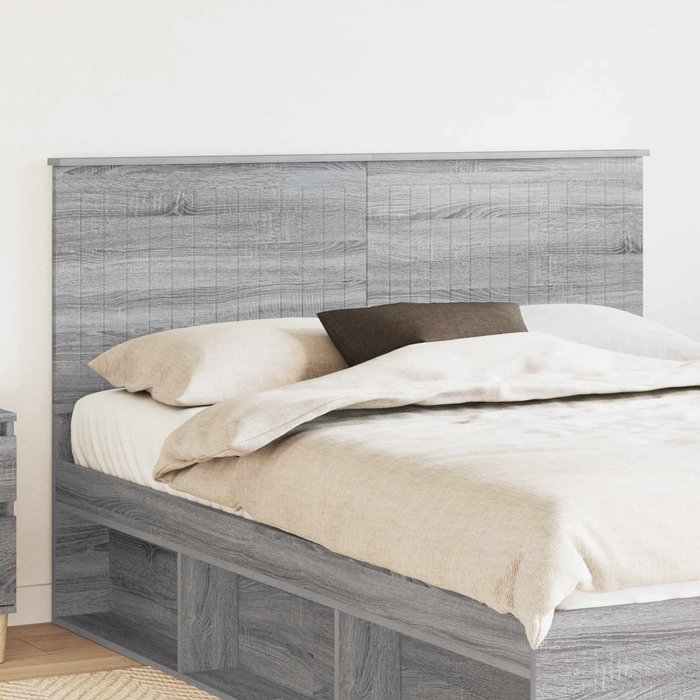 Maison exclusive - cabecero con cabecera gris sonoma 150 cm madera contrachapada