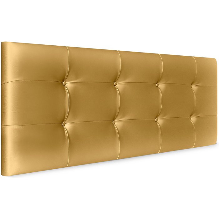 Dhome cabecero de polipiel capitoné 150x60cm camas 150 - dorado