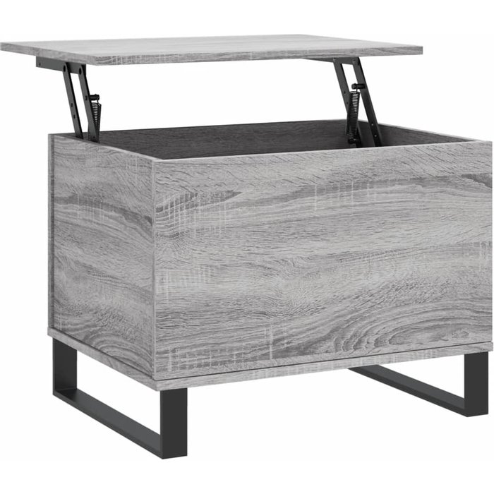 Mesa de centro madera contrachapada gris sonoma 60x44,5x45 cm