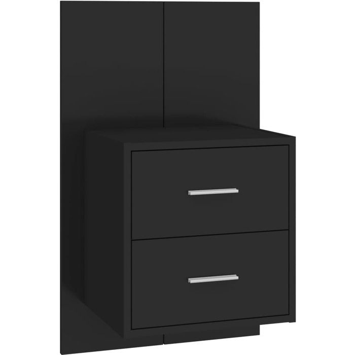 Mesita de noche de pared,mesilla de noche flotante negra cfw75953