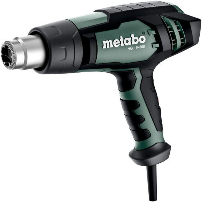 Metabo hg 16-500 pistola de aire caliente 450 l/min 500 °c 1600 w negro, gris