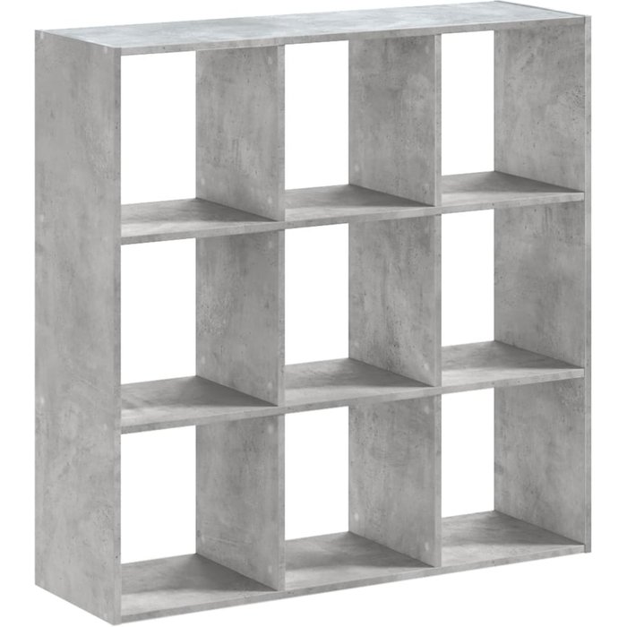 Estantería de madera de ingeniería gris hormigón 102x32x102 cm – comfortxl