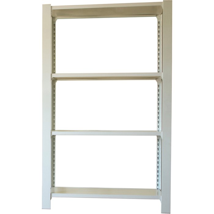 Estantería metálica sin tornillos officlick de 4 estantes (150x90x30cm) blanco