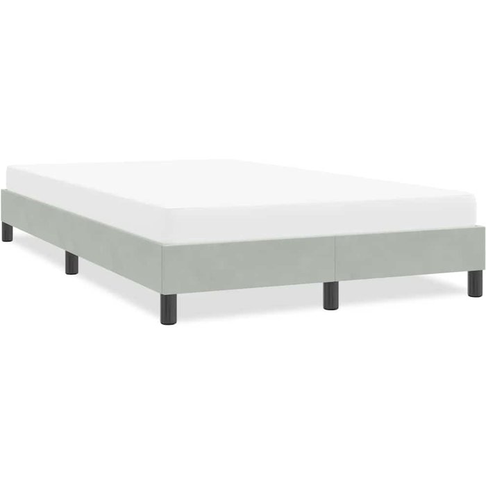 Estructura de cama sin colchón terciopelo gris claro 120x220 cm vidaxl