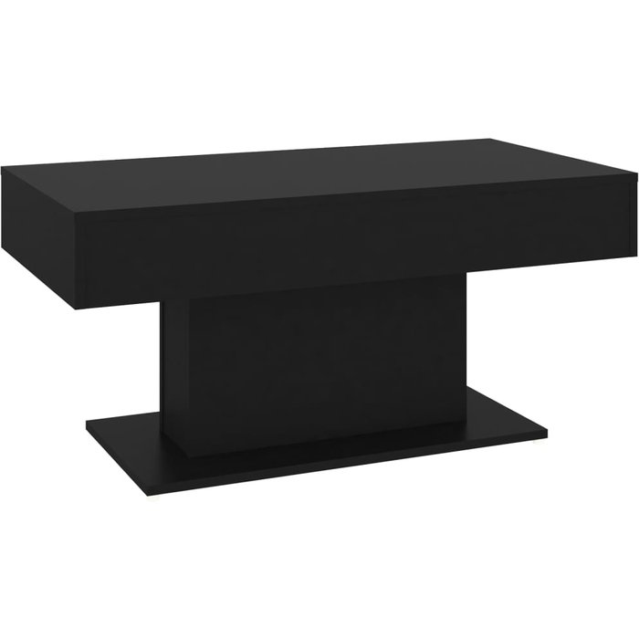 Mesa de centro madera contrachapada negro 96x50x45 cm - comfortxl