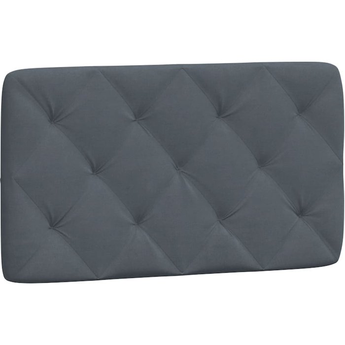 Cabecero de cama acolchado terciopelo gris oscuro 90 cm - comfortxl