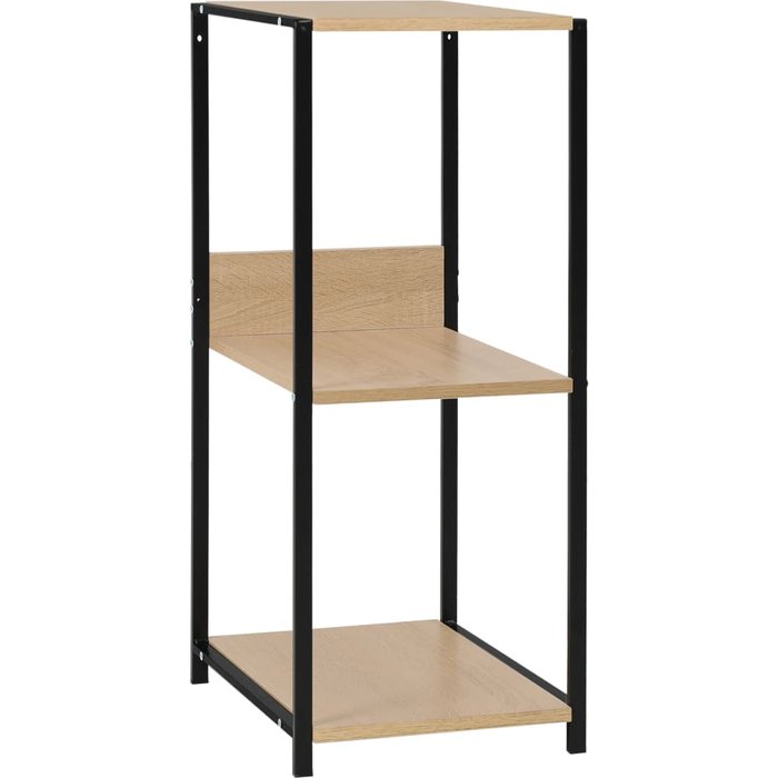 Estantería peque?a de madera negro y roble 33,5x39,6x79,7 cm – comfortxl