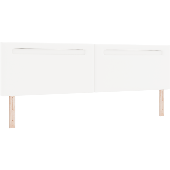 Cabecero diseño sencillo blanco puro 200 cm de cuero sintético cfw34975