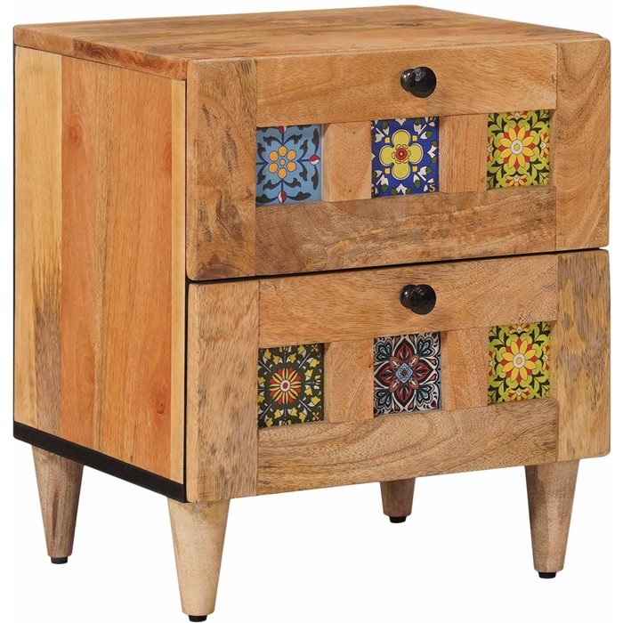 Armario de noche con cajón natural 40 x 33,5 x 46 cm