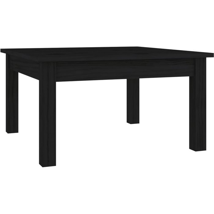 Mesa de centro de madera maciza de pino negro 55x55x30 cm - comfortxl