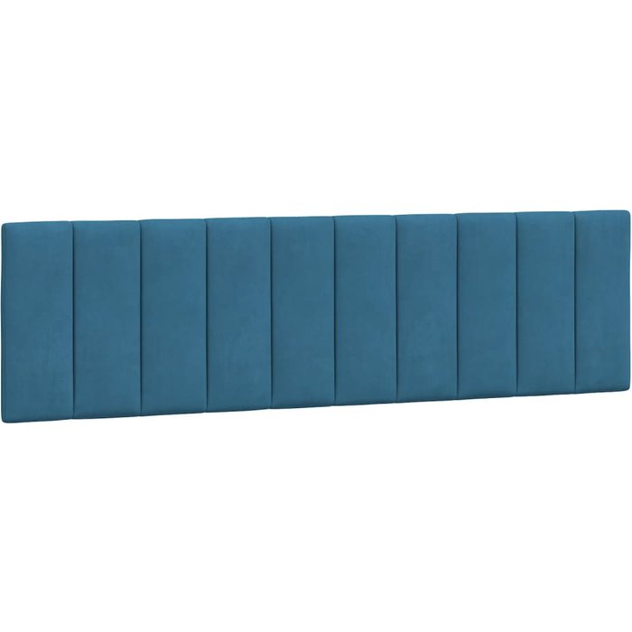 Cabecero de cama acolchado terciopelo azul 180 cm - comfortxl