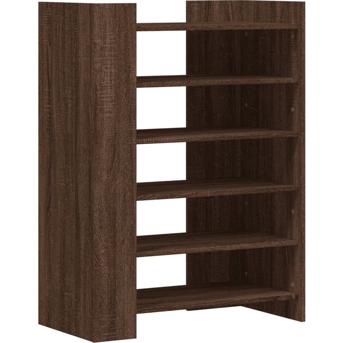Zapatero de madera laminada, roble marrón, 74,5x37,5x100 cm - comfortxl