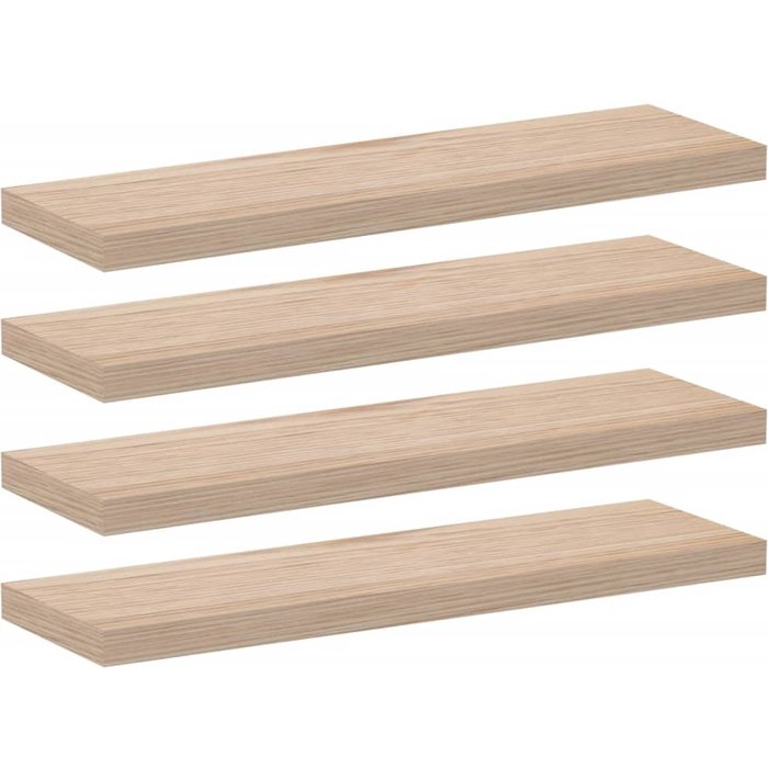 4 estantes flotantes de madera compuesta 80x23,5x4 cm - comfortxl