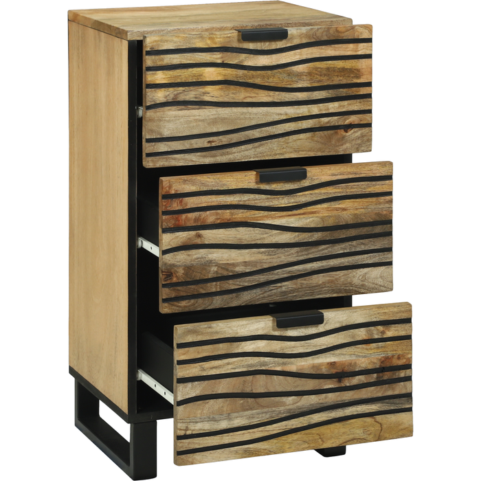 Aparador | gabinete de buffet 40x33.5x75 cm madera sólida de mango cfw311025